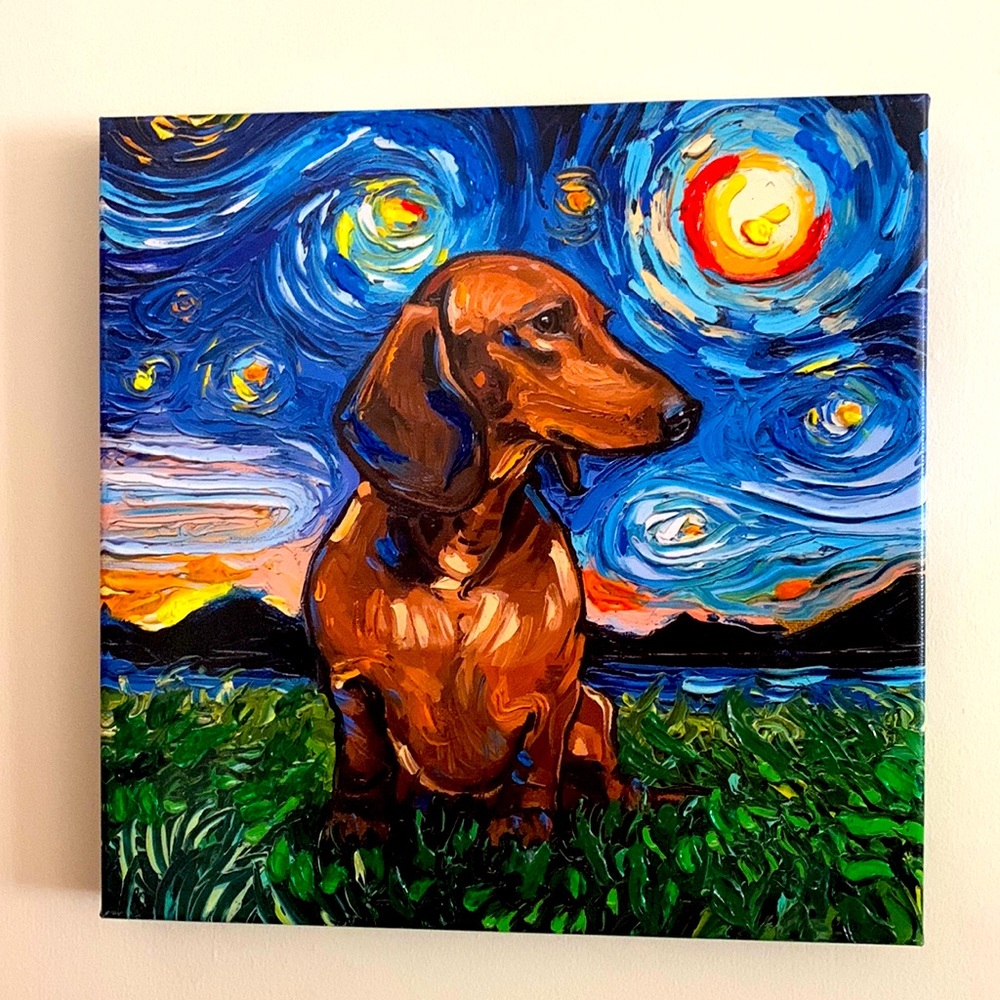 Starry night dachshund
